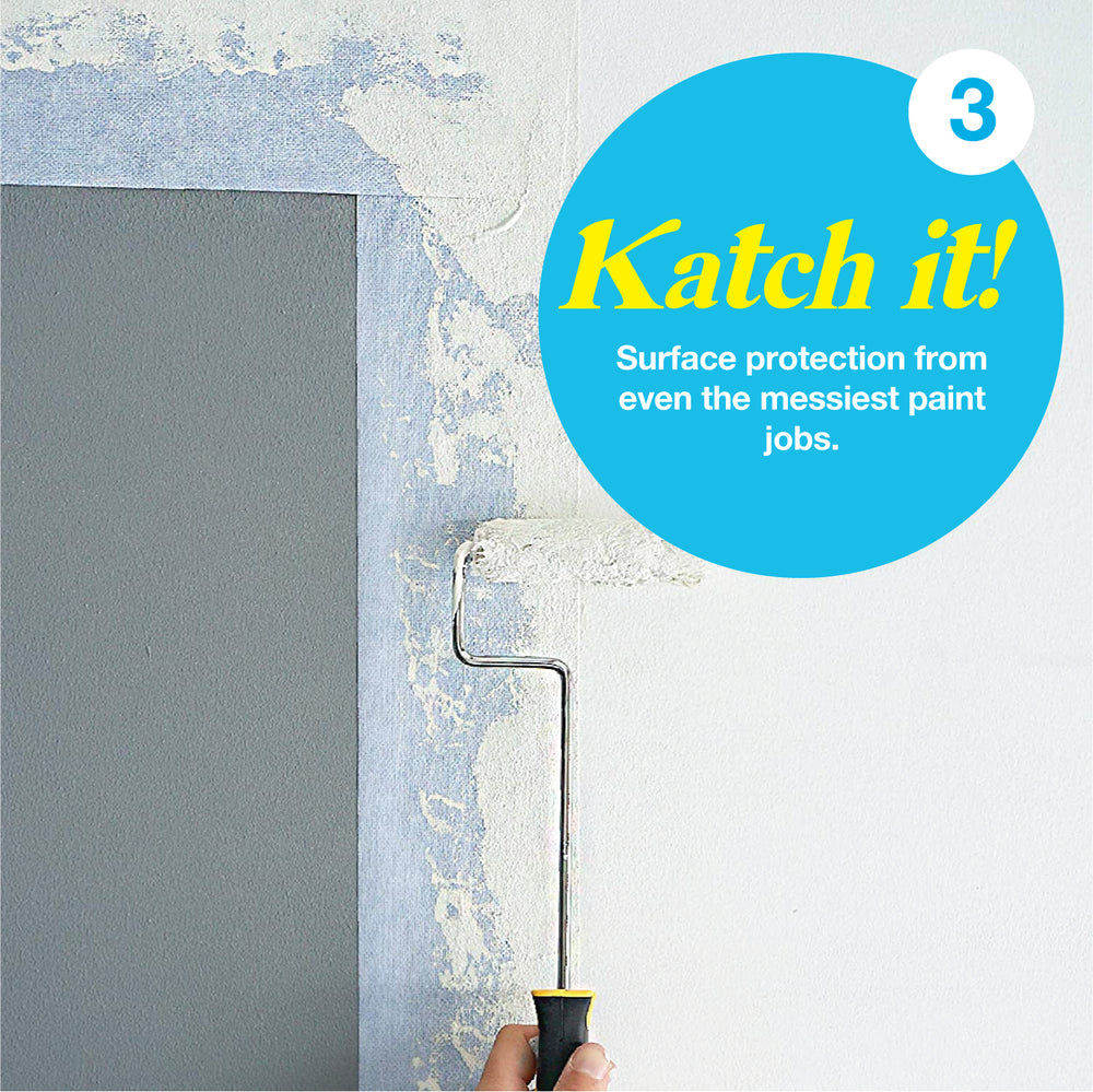 painting the wall white with a paint roller