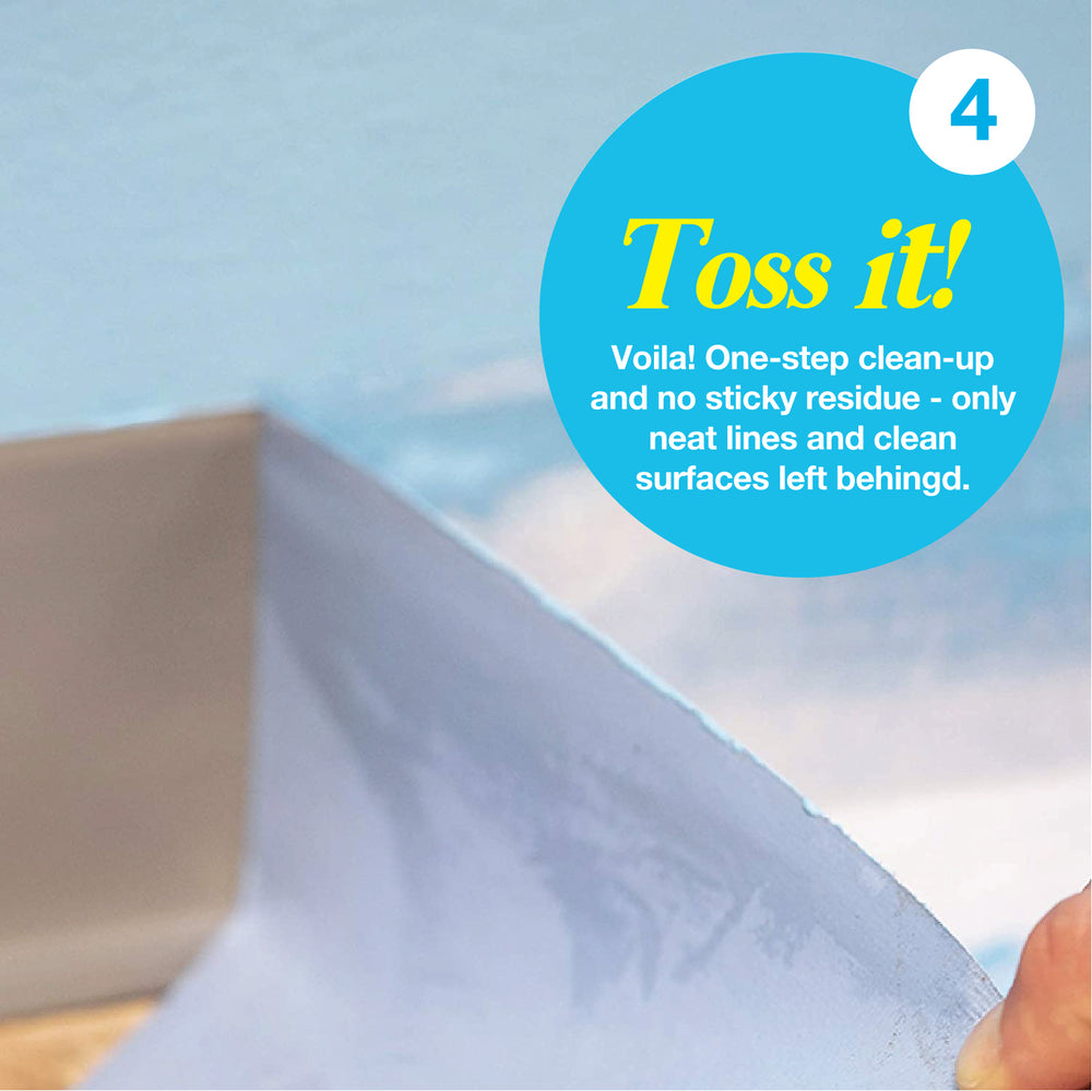 peeling 1" x 50' painting tape off trim