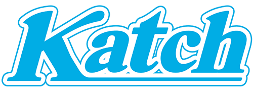 Blue and white Katch logo