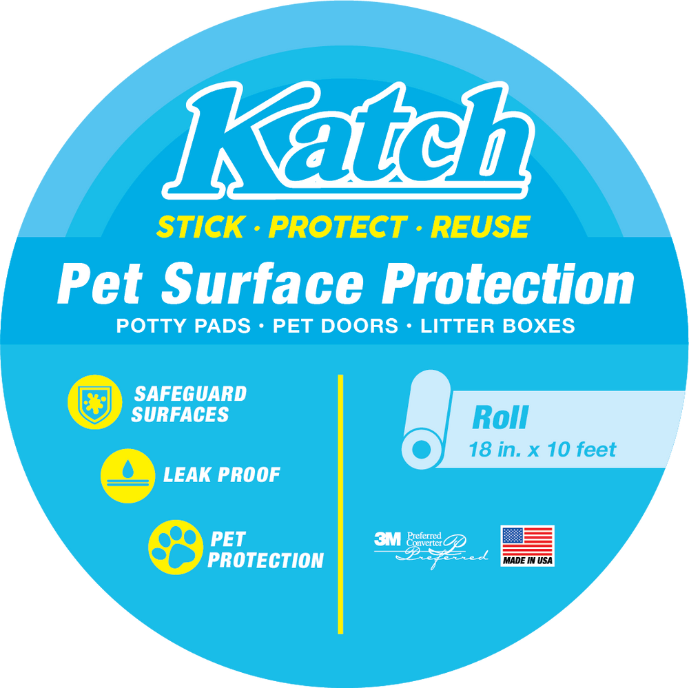 
            
                Load image into Gallery viewer, katch pet surface protection 18&amp;quot; x 10&amp;#39; pet circle label
            
        